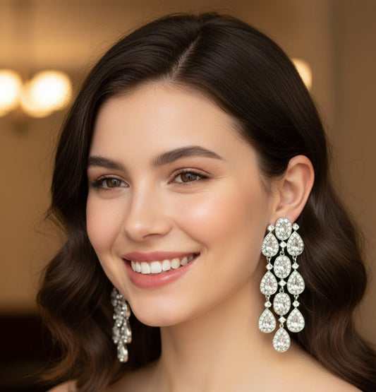 B# Petal Sparkle Statement Earrings