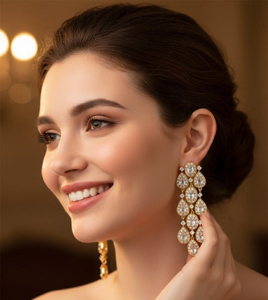 B# Petal Sparkle Statement Earrings