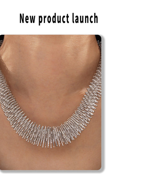 Trendy Collar Exaggerated Personalized Design Titanium Steel 18K Gold Plating