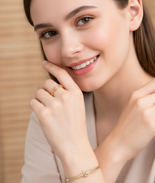 B# Circle Classic Bangle & Ring Set