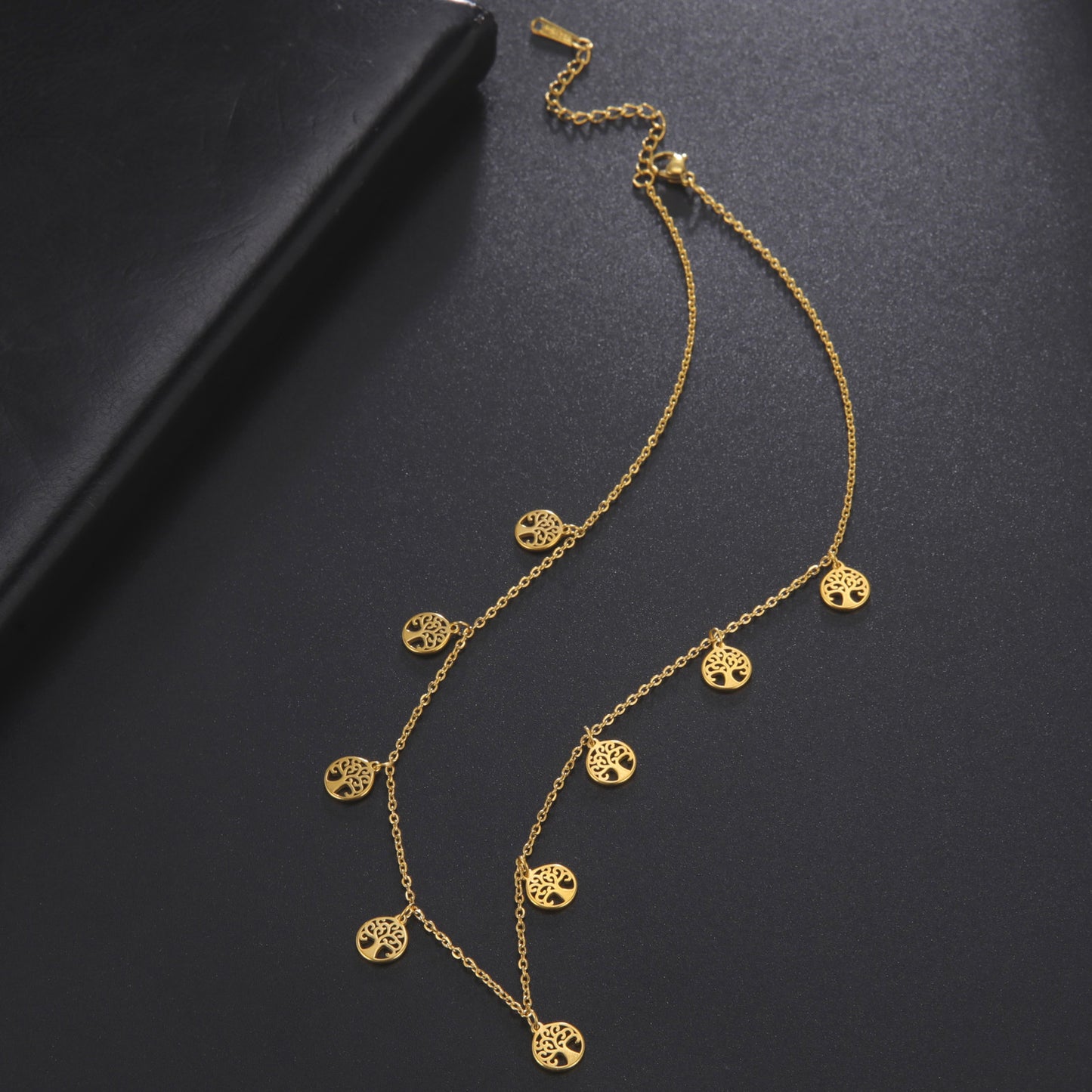 Curved Tree Fashion Simple Stainless Steel Necklace